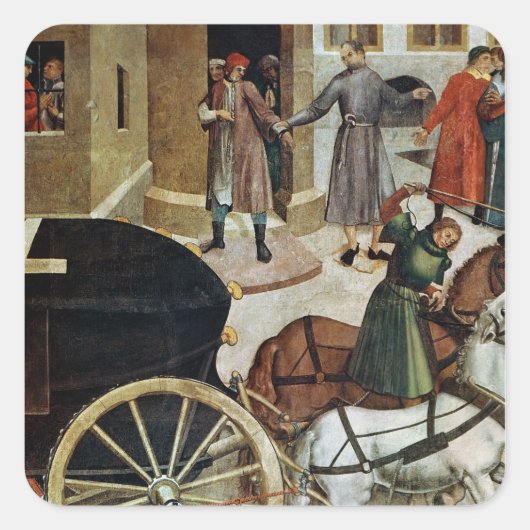 De hars vierkante sticker (Voorkant)