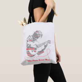 De Hart Slaat Eerst | Gitaar Typografie Kunst Tote Bag