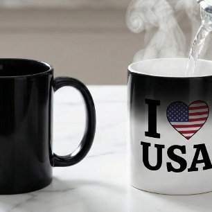 De "Hart van Amerika" Kleur Vervormende Mok