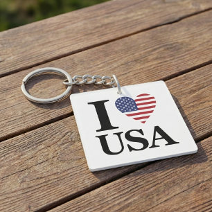 De "Hart van Amerika" Sleutelhanger