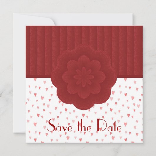 De harten en het Rode Damast bewaren de Save The Date (Voorkant)