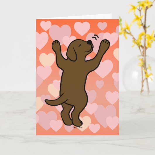 De Harten van de Cartoon van de Omhelzing van het Kaart (Gele Bloem)