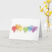De Harten van de Regenboog van de waterverf Kaart (Gele Bloem)