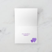 De Harten van het Snoep van de lavendel danken u Bedankkaart (Binnen)