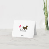 De Harten van Labrador van de chocolade danken u Bedankkaart (Achterkant)