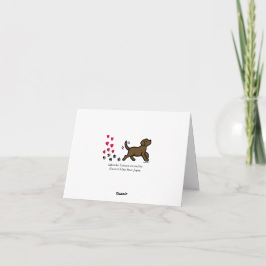 De Harten van Labrador van de chocolade danken u Bedankkaart (Achterkant)