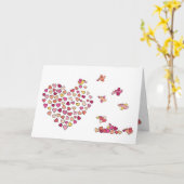 De Harten van vogels n Kaart (Gele Bloem)