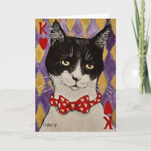 De hartenkoning vouwde kaart (Voorkant)