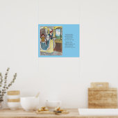 De hartenkoningin maakte wat taarten, kinderrijmpj poster (Keuken)