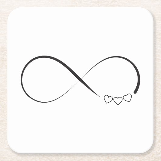 De hartensymbool van de oneindigheid kartonnen onderzetters (Voorkant)