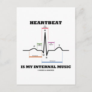 De hartslag is mijn interne muziek (ECG/EKG) Briefkaart