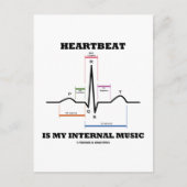De hartslag is mijn interne muziek (ECG/EKG) Briefkaart (Voorkant)