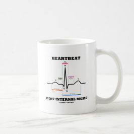 De hartslag is mijn interne muziek (ECG/EKG) Koffiemok