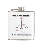 De hartslag is mijn Modus Operandi Sinus Rhythm Heupfles (Voorkant)
