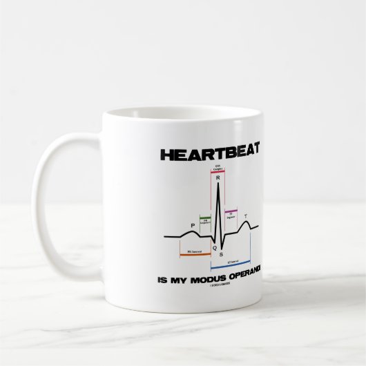 De hartslag is mijn Modus Operandi Sinus Rhythm Koffiemok (Links)