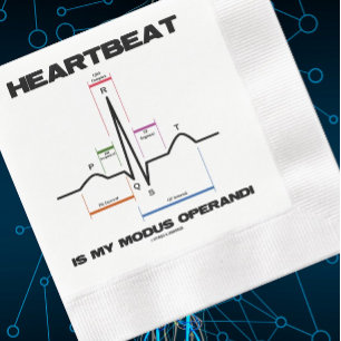 De hartslag is mijn Modus Operandi Sinus Rhythm Servetten