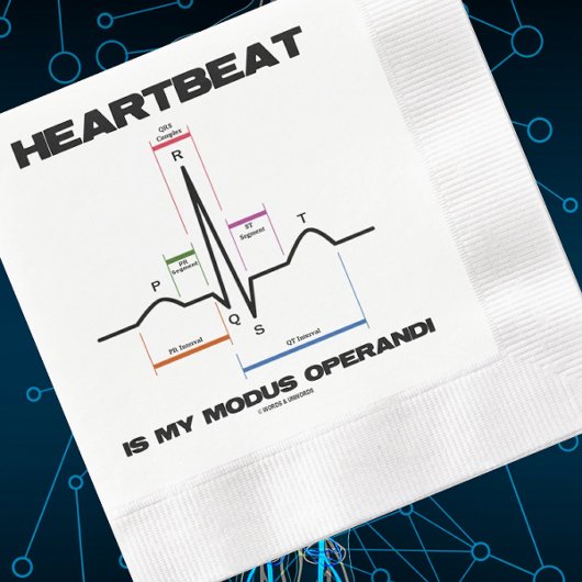 De hartslag is mijn Modus Operandi Sinus Rhythm Servetten