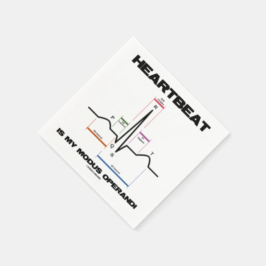 De hartslag is mijn Modus Operandi Sinus Rhythm Servetten (Hoek)
