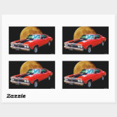 De hartslag van Amerika gisteren Chevrolet Rechthoekige Sticker (Vel)