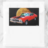 De hartslag van Amerika gisteren Chevrolet Rechthoekige Sticker (Tas)