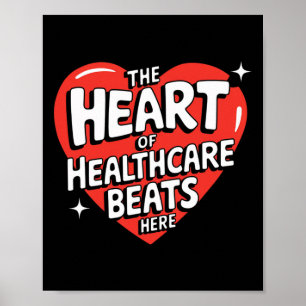 De Hartslag Van De Gezondheidszorg Slaat Hier Verp Poster