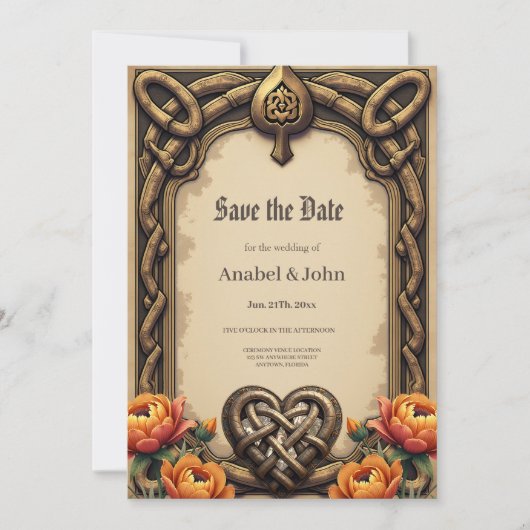 De hartslag van de oude goden: save the date (Voorkant)