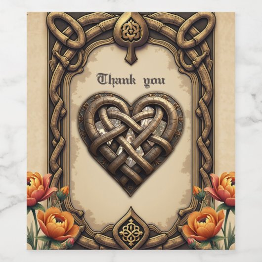 De hartslag van de oude goden wijn etiket (Enkel label)