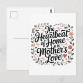 De Hartslag Van Thuis Is Moederliefde Briefkaart (Voorkant / Achterkant)