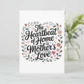 De Hartslag Van Thuis Is Moederliefde Kaart (Staand voorkant)