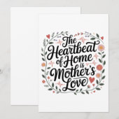 De Hartslag Van Thuis Is Moederliefde Kaart (Voorkant / Achterkant)
