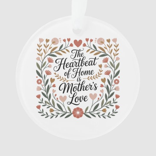 De Hartslag Van Thuis Is Moederliefde Ornament (voorkant)
