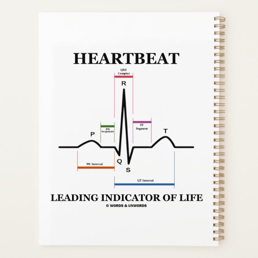 De hartslagleider Indicator van het Leven ECG/EKG  Planner (Achterkant)