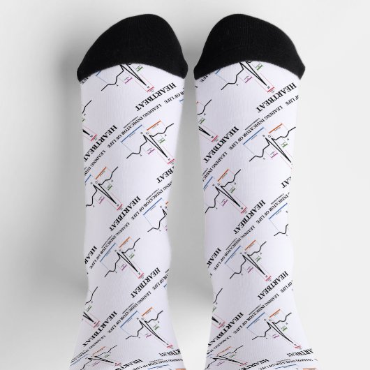 De hartslagleider Indicator van het Leven ECG/EKG  Sokken (Top)