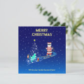 De hartverwarmende nacht van de kerstman save the date (Staand voorkant)