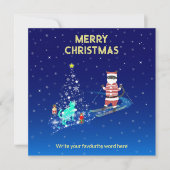 De hartverwarmende nacht van de kerstman save the date (Voorkant)