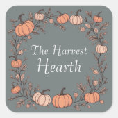 De Harvest Hearth Vierkante Sticker (Voorkant)
