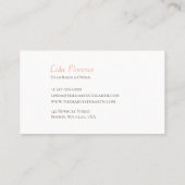 De Harvest Hearth Visitekaartje (Achterkant)