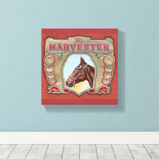 De Harvester Horse Racing Canvas Afdruk (Insitu (Houten vloer))