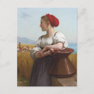 De Harvester van Bouguereau Briefkaart