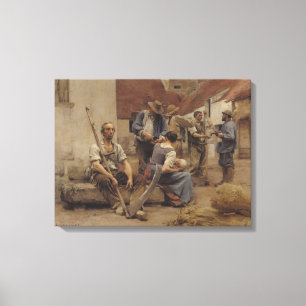 De Harvesters betalen, 1882 Canvas Afdruk