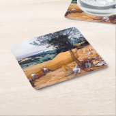 De Harvesters, Pieter Bruegel Kartonnen Onderzetters (Schuin)