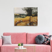De Harvesters van Pieter Bruegel de Ouder Canvas Afdruk (Insitu (Woonkamer))