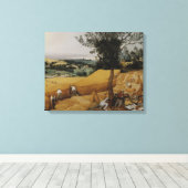 De Harvesters van Pieter Bruegel de Ouder Canvas Afdruk (Insitu (Houten vloer))