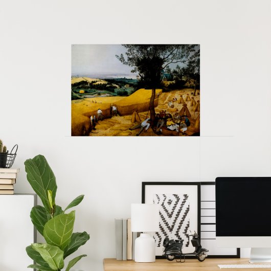 De Harvesters van Pieter Brueghel de Ouder Poster (Thuiskantoor)