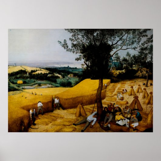 De Harvesters van Pieter Brueghel de Ouder Poster (Voorkant)
