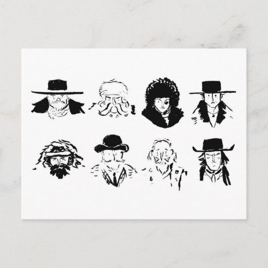 "De Hateful 8" Briefkaart (Voorkant)