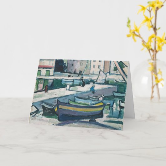 De haven, Cassis | Samuel John Peploe Kaart (Gele Bloem)