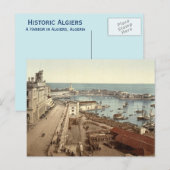 De haven en de bewondering, Algiers, Algerije Briefkaart (Voorkant / Achterkant)