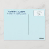 De haven en de bewondering, Algiers, Algerije Briefkaart (Achterkant)