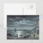 De haven en de kobb, Lyme Regis door Moonlight Briefkaart (Voorkant / Achterkant)